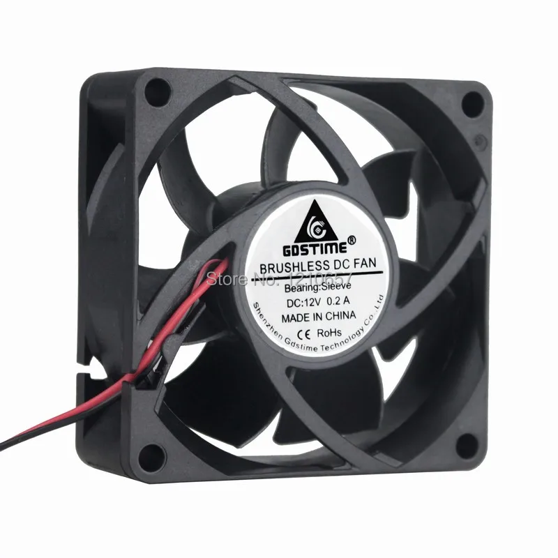 50 шт. в партии Gdstime 70 мм 70x70x25 DC 12 В 2Pin Вентилятор охлаждения|cooler fan|12v dc cooling fancooling fan