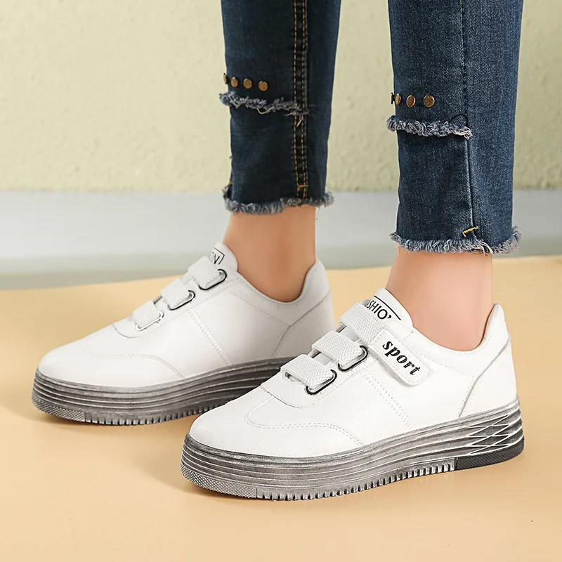 Aliexpress.com : Buy Women Vulcanized Shoes Fashion White Sneakers ...