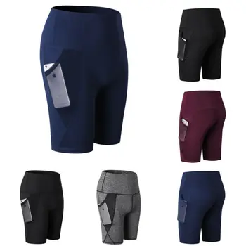 

Womens High Waist Shorts Sportwear Yogawear Mesh Pocket Short Fitness Stretch Running Exercise Bottom
