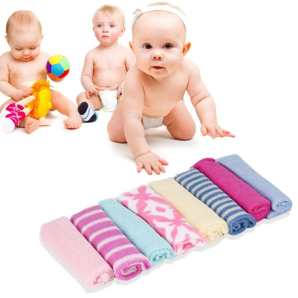 OUTAD Anak Handuk 8 Pc Lap Bayi Makan Bayi Face Cincin Tangan Lucu