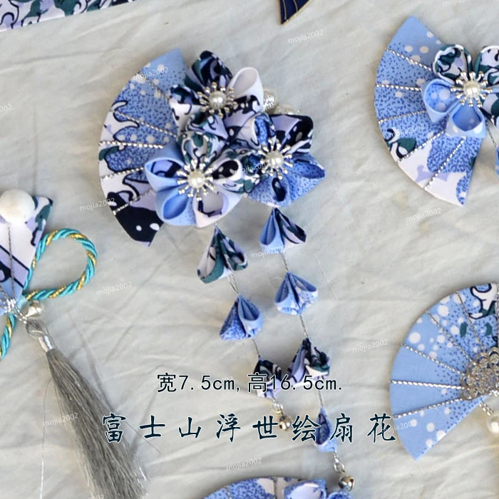 Коллекция аксессуаров для волос с синими волнами hanfu и wind ласточкин хвост ancienter tassel заколка для волос с японским кимоно сбоку