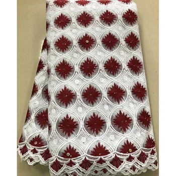

Latest White circle with nice pattern design with huge stones dress fabric JYF51,Fast and Free shipping Tulle Lace Fabric