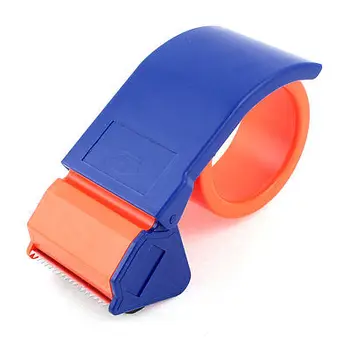 

Portable Package Tool Adhesive Tape Dispenser Cutter Orange Red Blue