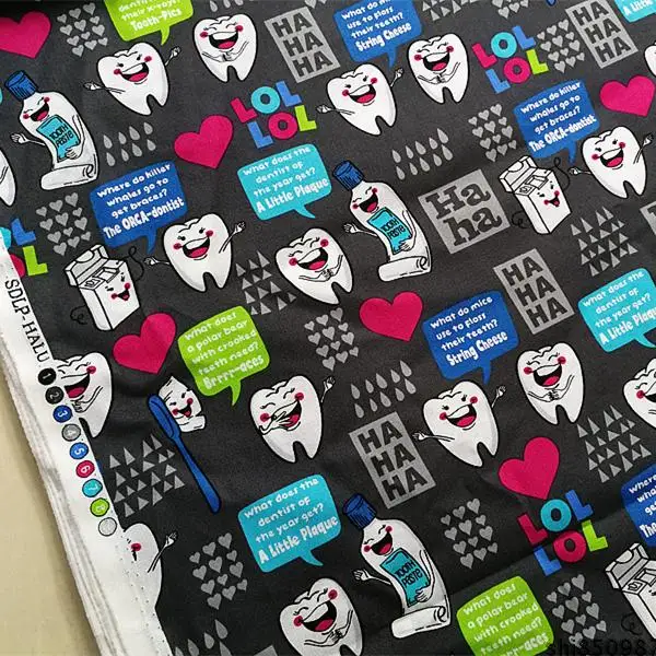 100x145cm/39"x57" Teeth Toothpaste Toothbrush Cotton Plain Dental