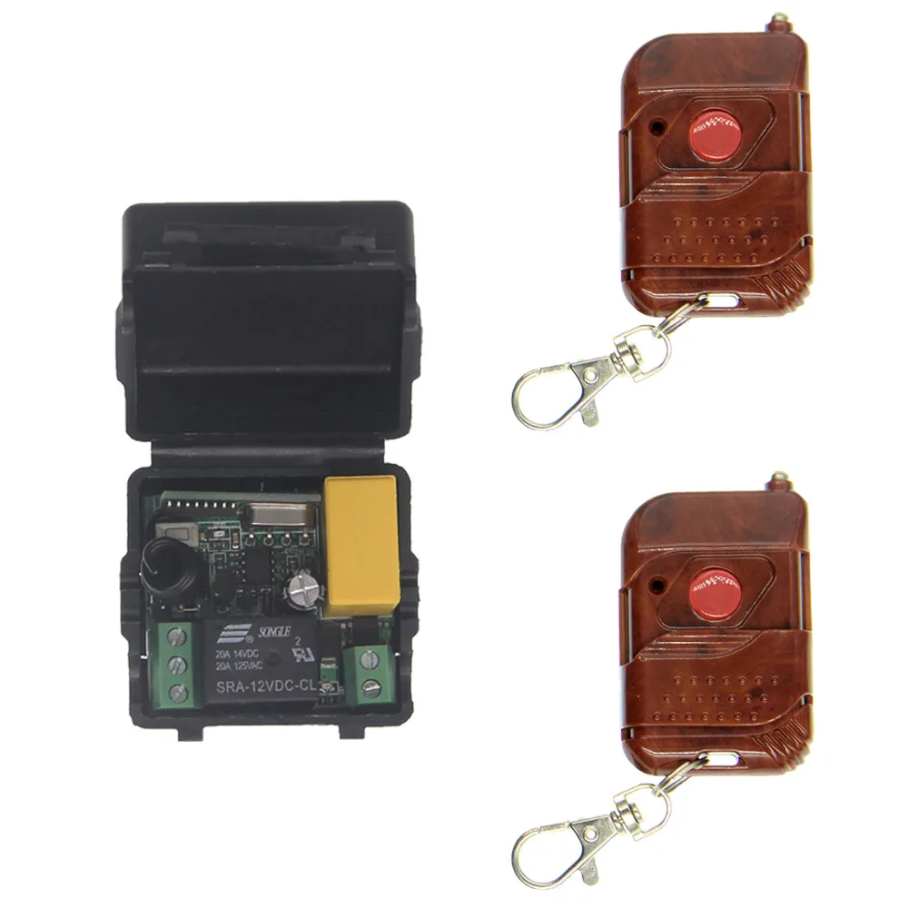 

Mini Black AC 220V 1CH 1 CH 10A RF Wireless Remote Control Switch System, Receiver+ Peach Transmitter ,315/433 MHz Toggle