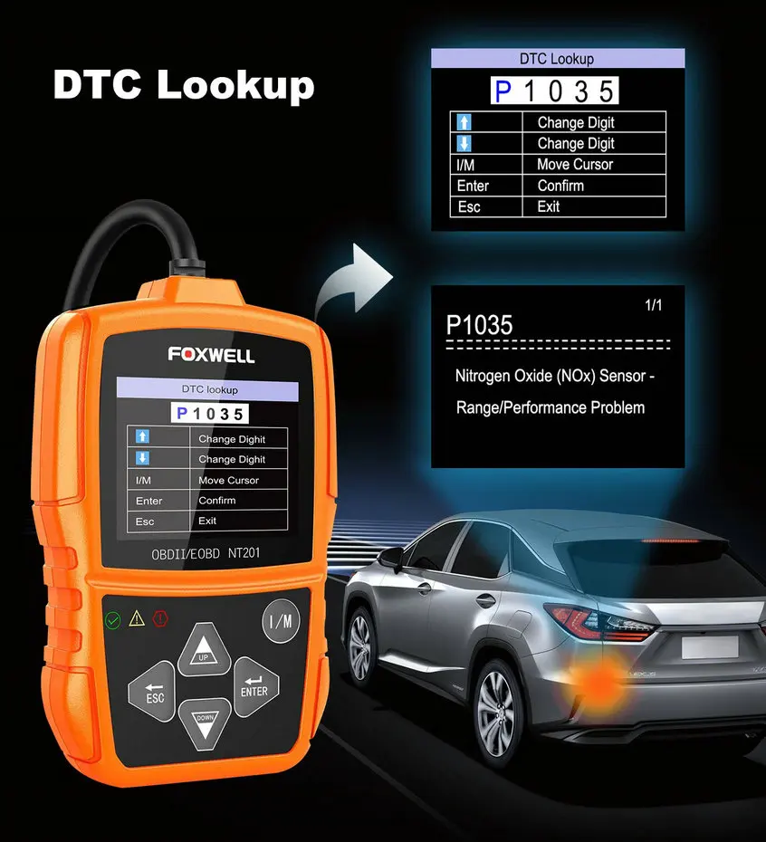 Foxwell NT201 OBD2 ODB2 автоматический диагностический сканер OBDII считыватель кодов неисправностей двигателя инструменты сканирования PK ELM327 OBD 2 Автомобильный диагностический сканер