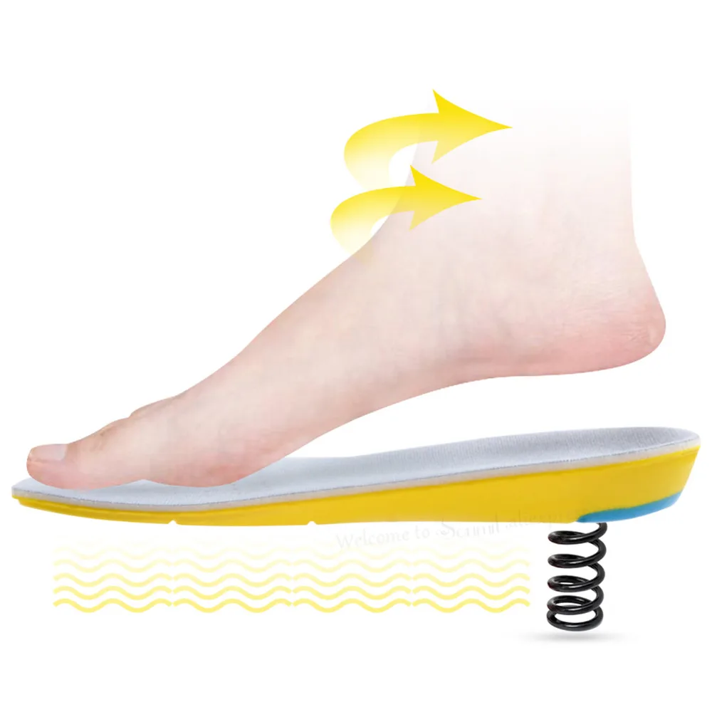  Soumit PU Gel Foam Breathable Insole Shock Absorption Sweat-absorbent Sport Shoes Insoles Footbeds Plantillas for Men and Women