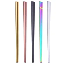 1 пара, 304 нержавеющая сталь, палочки для еды, цветные, цветные, металлические, в китайском стиле, палочки для еды, Fansy, цветная кухонная посуда, Прямая поставка