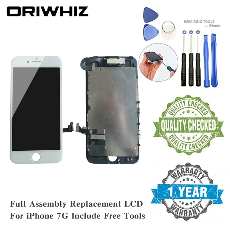 

ORIWHIZ For iPhone 7 Screen Replacement Assembly LCD Touch Digitizer Display with Front Camera Facing Proximity Sensor Ear