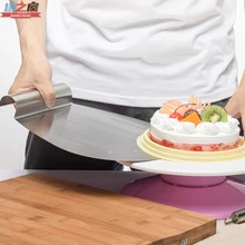 Лоток для торта из нержавеющей стали, подвижная пластина для торта, нож для пиццы, лопата для выпечки, скребок для выпечки