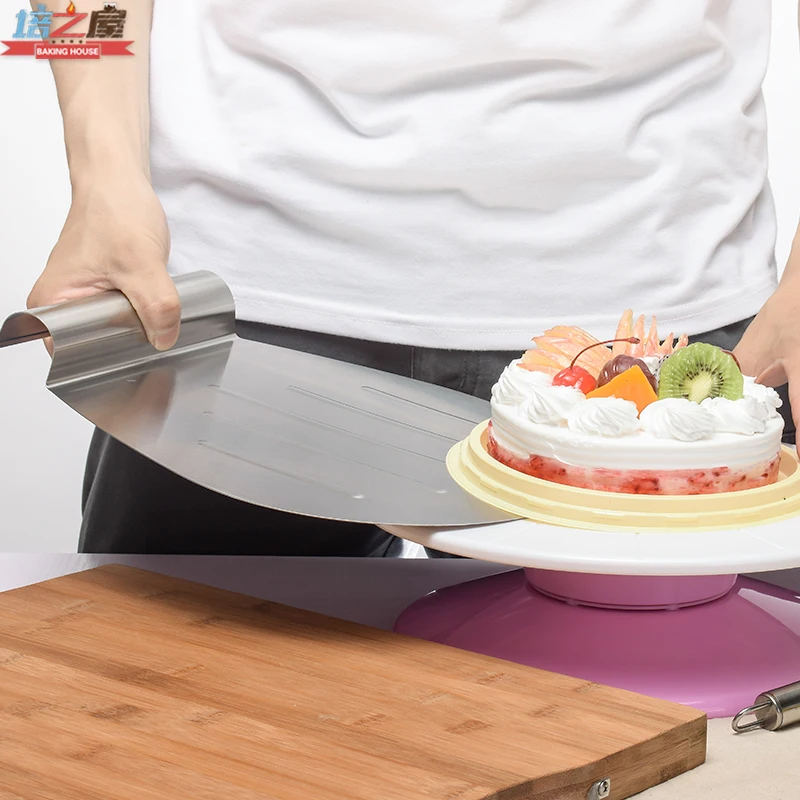 

Stainless Steel Transfer Cake Tray ,Cake Moving Plate Bread Pizza Blade Shovel Bakeware Pastry Scraper