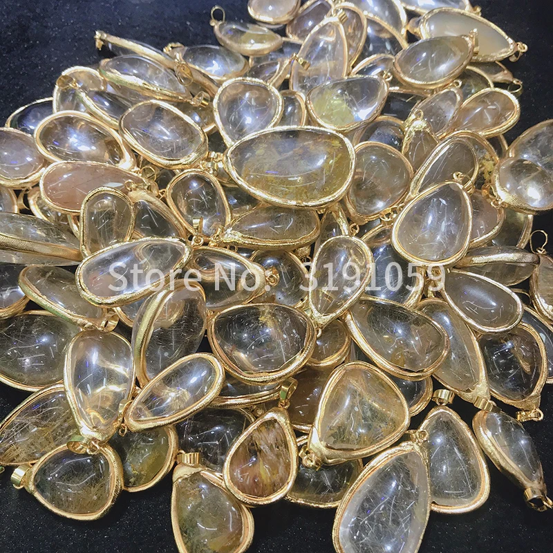 

European and American foreign trade fashion simple drop hair crystal pendant jewelry retro personalized pendant