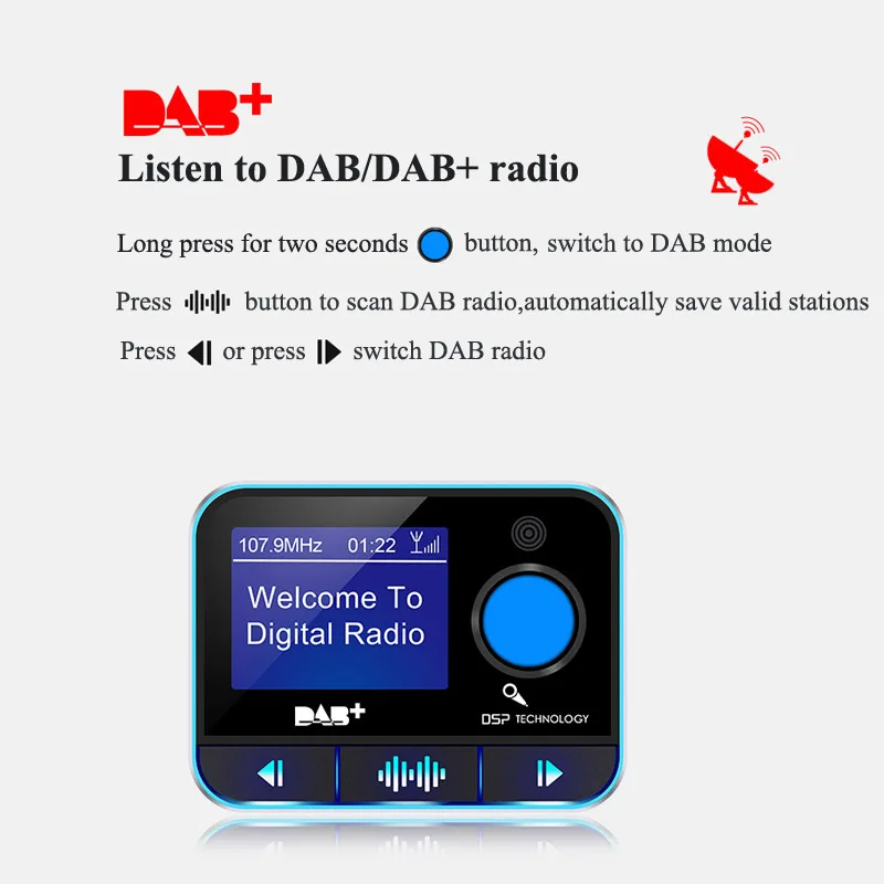 JaJaBor автомобильный радиоприемник Авто DAB fm-передатчик цифровой аудио вещание Bluetooth Handsfree Автомобильный mp3 плеер ЖК-дисплей