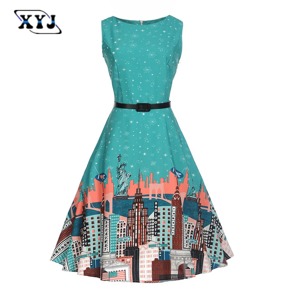 2017 New Mother And Daughter Clothes Four Season Print Dress Mom Baby Summer Party Costume For Girls | Мать и ребенок