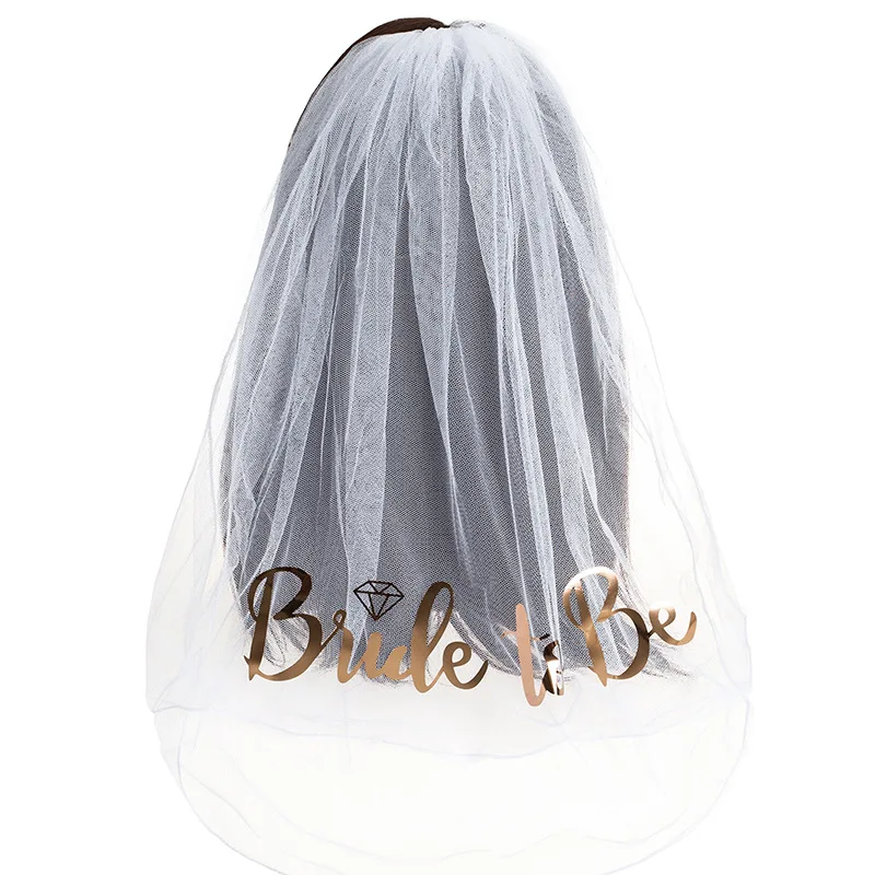 Hen Party Favors Gold Bride To Be Veil Team Bride To Be Bridal Shower Wedding Decoration Party Bride Party Decor HW65 (4)