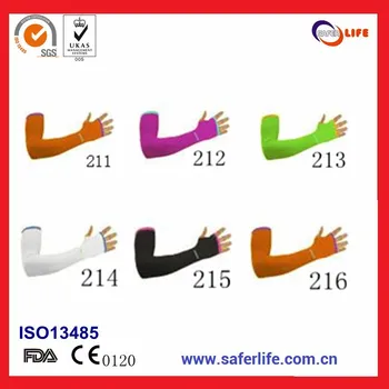 

Multicolor Anti-Slip Thumb Hole Stretch UV Protection Arm Sleeve Set cycling protector