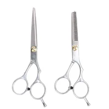 2 PCS 6 Inches Hair Cutting Thinning Scissor Hair Shears Barber Haircut Scissors Salon Hairdressing Scissors Hair Styling Tools