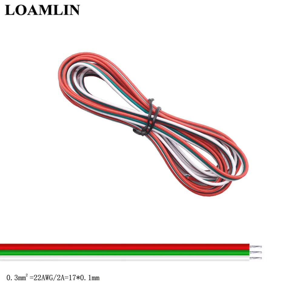 22AWG светодиодный провод кабель 2Pin/3Pin/4Pin/5Pin для WS2812B WS2811 5050 2835 5730 прокладки СИД светильник