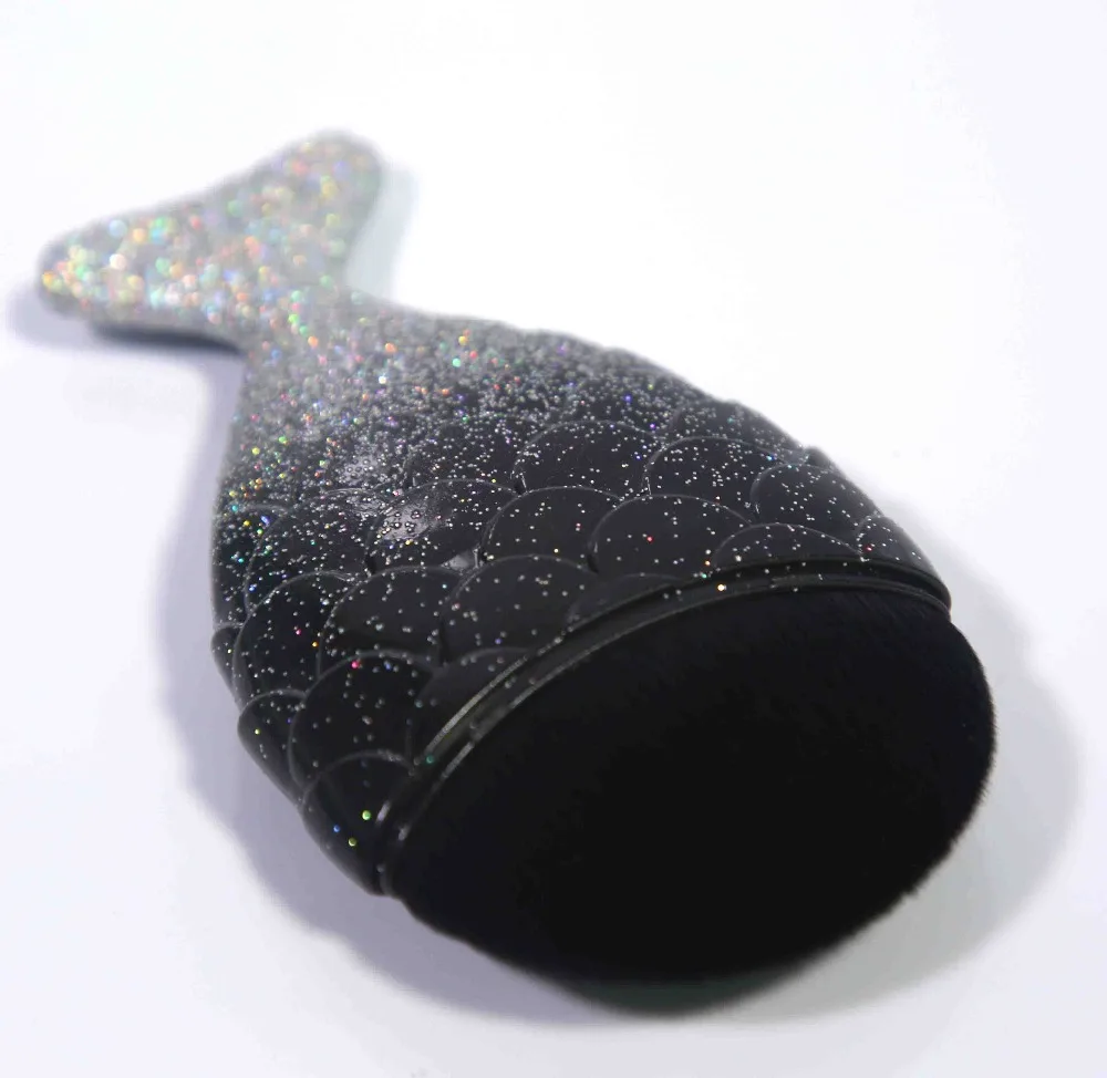 Кисть для основы макияжа Bling Black Mermaid профессиональная кисть нанесения пудры и