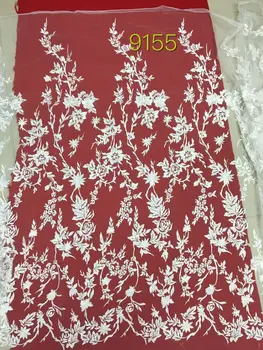 

Excellent pattern French tulle mesh lace white SYJ-72916 African net lace fabric for charming dress