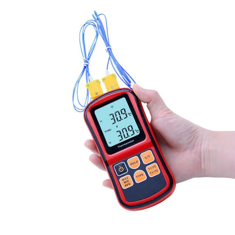 Цифровой термометр TQ00064-50 ~ 300C ручной измеритель температуры с термопарой типа K 2