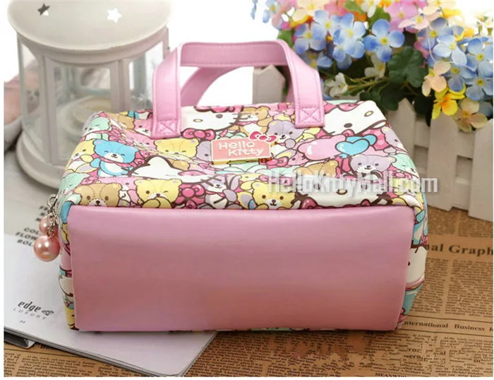 Модные сумки с короткими ручками hello kitty из высококачественной искусственной кожи, милые детские сумки с рисунком медведя и кота, маленькие сумки с ручками