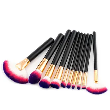 

10pcs/set Makeup Brushes Set High-quality Eye Shadow Eyebrow Foundation Large Fan Brushes Set Cosmetic Kit Soft Synthetic Hair