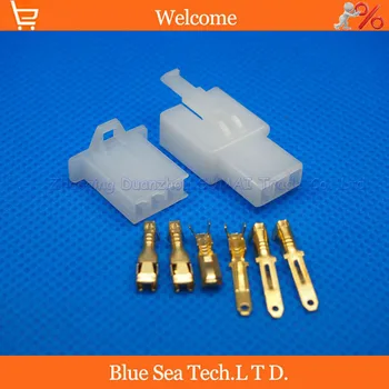 

DJ7031A-2.8-11/-21 2.8mm 3 Way/pin Electrical Connector Kits Male&Female socket plug for Motorcycle Motorbike Car