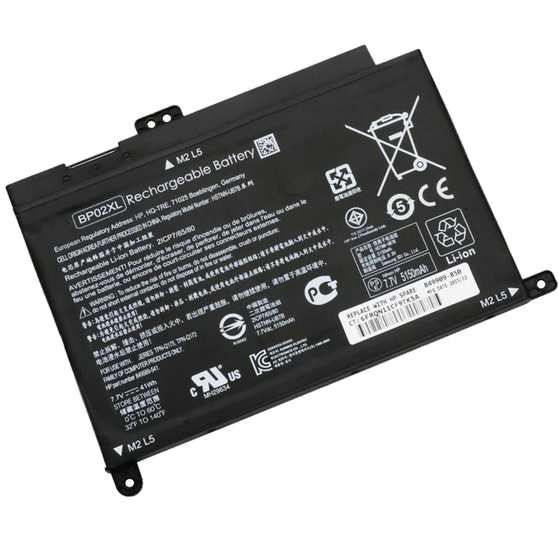 GZSM Аккумулятор для ноутбука BP02XL для hp 15 15-AU Аккумулятор для ноутбука 849909-850 849569-421 HSTNN-LB7H BP02041XL AU162TX аккумулятор