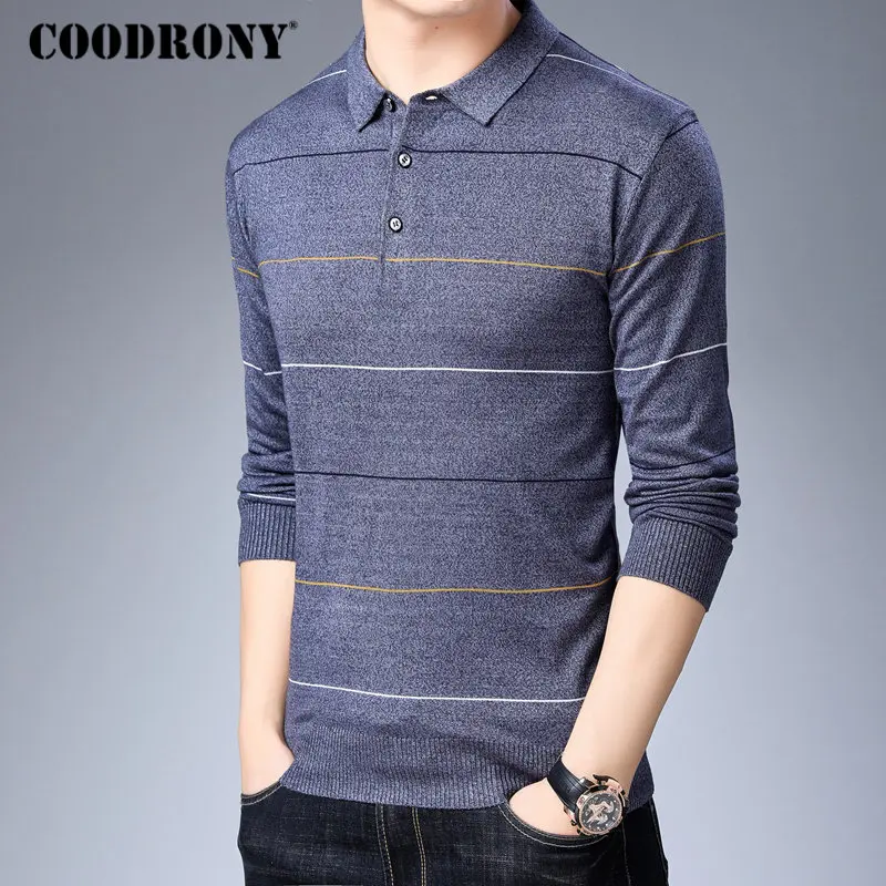 COODRONY Brand Sweater Men Fashion Striped Pullover Men Autumn Winter Knitwear Pull Homme Soft Warm Cotton Woolen Sweaters 91042 COODRONY Brand Sweater Men Fashion Striped Pullover Men Autumn Winter Knitwear Pull Homme Soft Warm Cotton Woolen Sweaters 91042