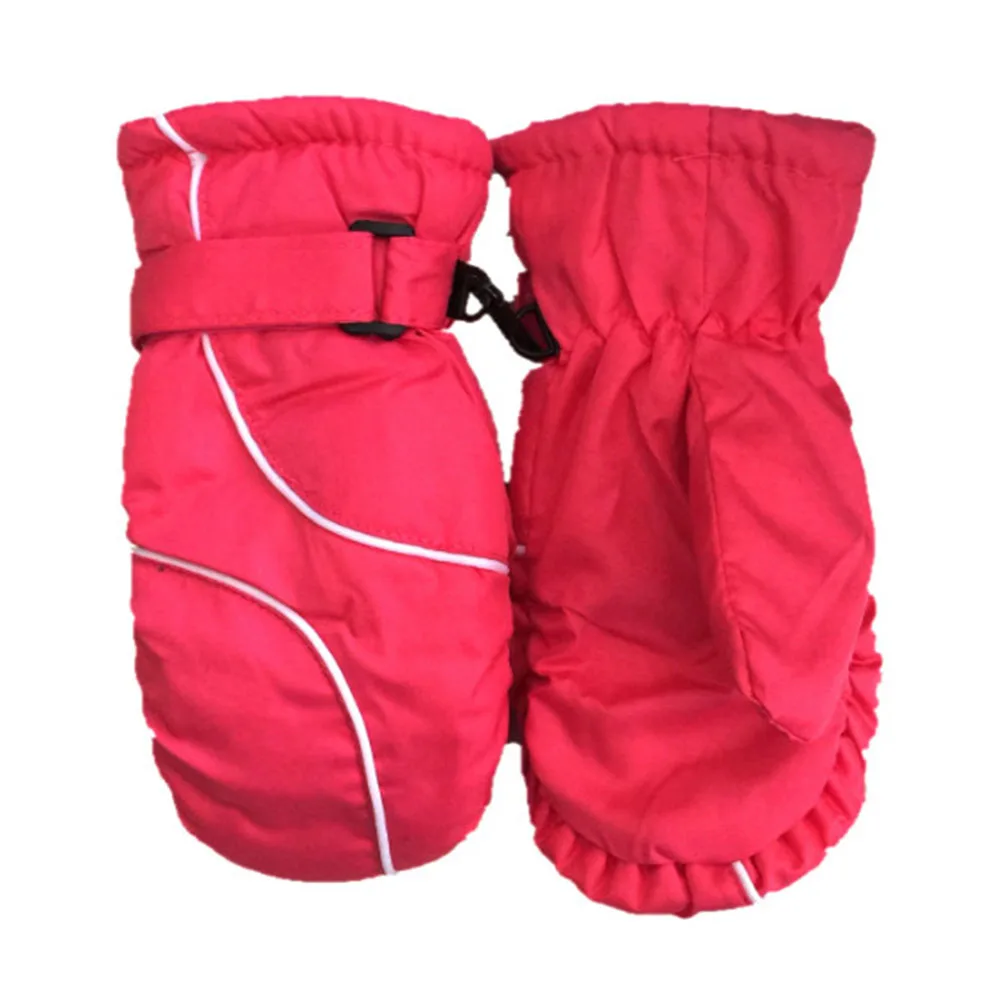 Утолщенные Детские уличные теплые лыжные перчатки водонепроницаемые зимние спортивные сноуборд лыжные перчатки для детей варежки