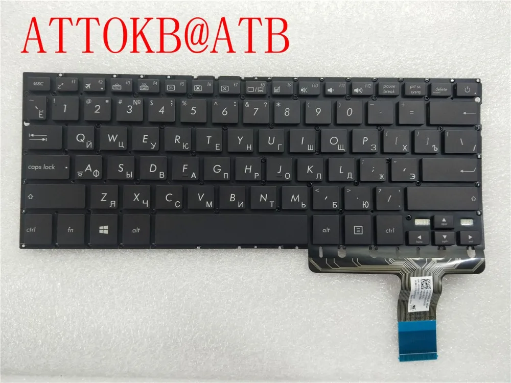 Russo hb Teclado do Portátil para Asus Ux330u Ux330u Ux330ua Inglês ru Teclado com Luz de Fundo Novo - Imagem 3