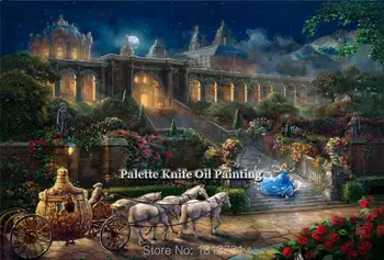 

Thomas Kinkade Oil Paintings Cinderella Giclee Canvas Paintings Spray Home Decorations And Posters