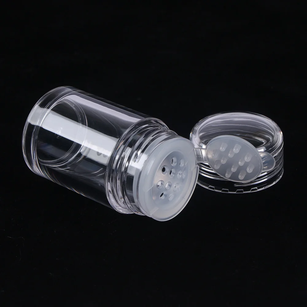 

10ml Clear Empry Cosmetic Sifter 12 holes Loose Powder Jars Container Screw Lid DIY Bottle For Makeup Tools Refillable Bottles
