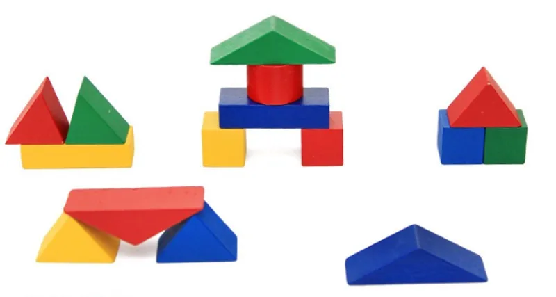 Новые деревянные детские игрушки Монтессори геометрическими фигурами Конструкторы дошкольного образования Дошкольное обучение обучения
