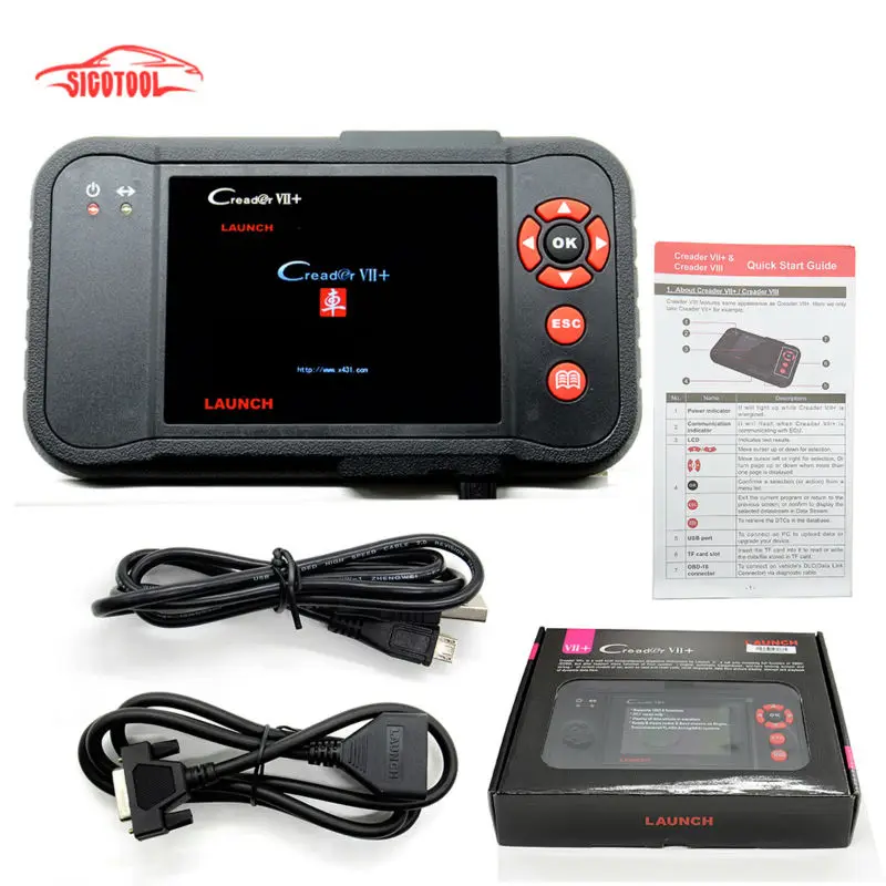 New Released Original Auto Code Reader Launch X431 Creader VII+ Equal CRP123 Creader VII Plus Update Via Offical Website