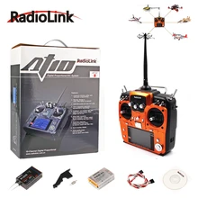 Радиоуправляемый передатчик RadioLink AT10 II 2,4G 12CH система дистанционного управления с R12DS приемником для радиоуправляемого вертолета 2 км Расстояние