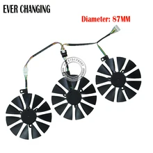 Ventilador, freeshipping t129215sh/t129215sl 12v 0.30a tamanho do ventilador 87mm 3 furos para asus rog strix rtx 2070 o8g ventilador resfriador de cartão gráfico de jogo
