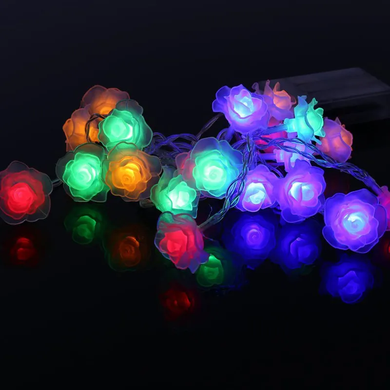 Гирлянда с цветами розы 4 м 20 светодиодов|fairy string lights|string lightsholiday lights |
