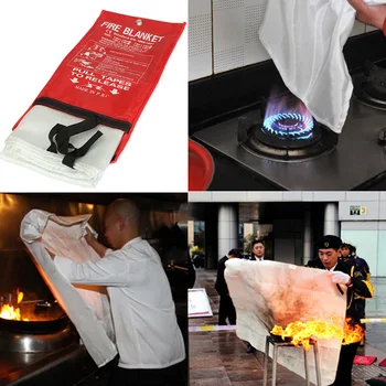 

1M x 1M Sealed Fire Blanket Home Safety Fighting Fire Extinguishers Tent Boat Emergency Survival Fire Shelter Safety Cover