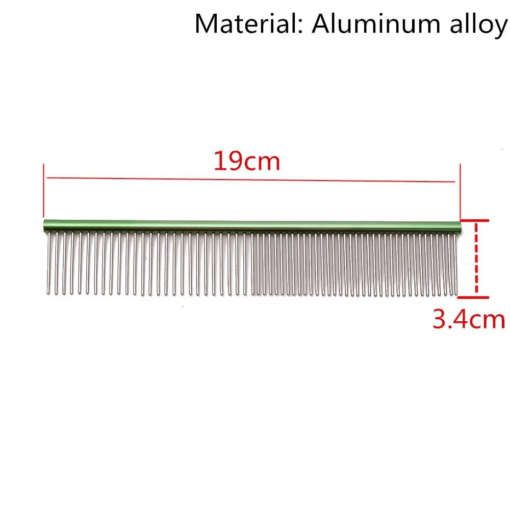 C6704 19 см 35 г из алюминиевого сплава в полоску гребень для ухода за собаками инструменты для ухода в полоску гребень профессиональный триммер для волос домашних животных