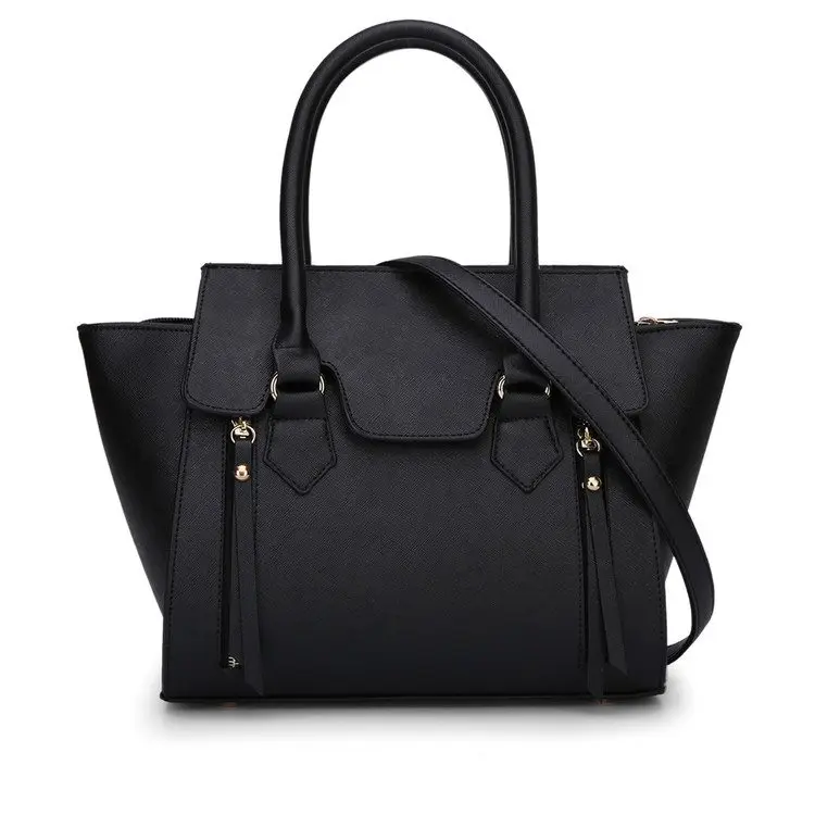 Vogue Star, женские элегантные сумки, женские сумки через плечо, трапециевидные, высокое качество, сумки, женская сумка из искусственной кожи, сумки через плечо LA230 - Цвет: Черный