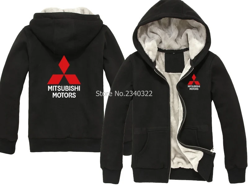 

Winter thicken zipper Mitsubishi sweatshirt men's work clothes hooded clothes 4S shop coats fashion jackets