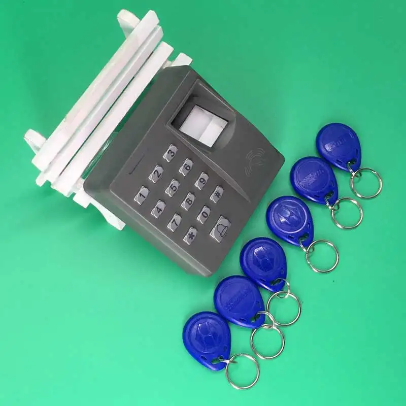 

Free Shipping Fingerprint Electric Door Access Controller 125khz EM/RFID Card Reader +10 Piece Keyfob Kit