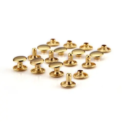 

Promotion! 100 Rivets Studs Double-Sided Gold 9 mm
