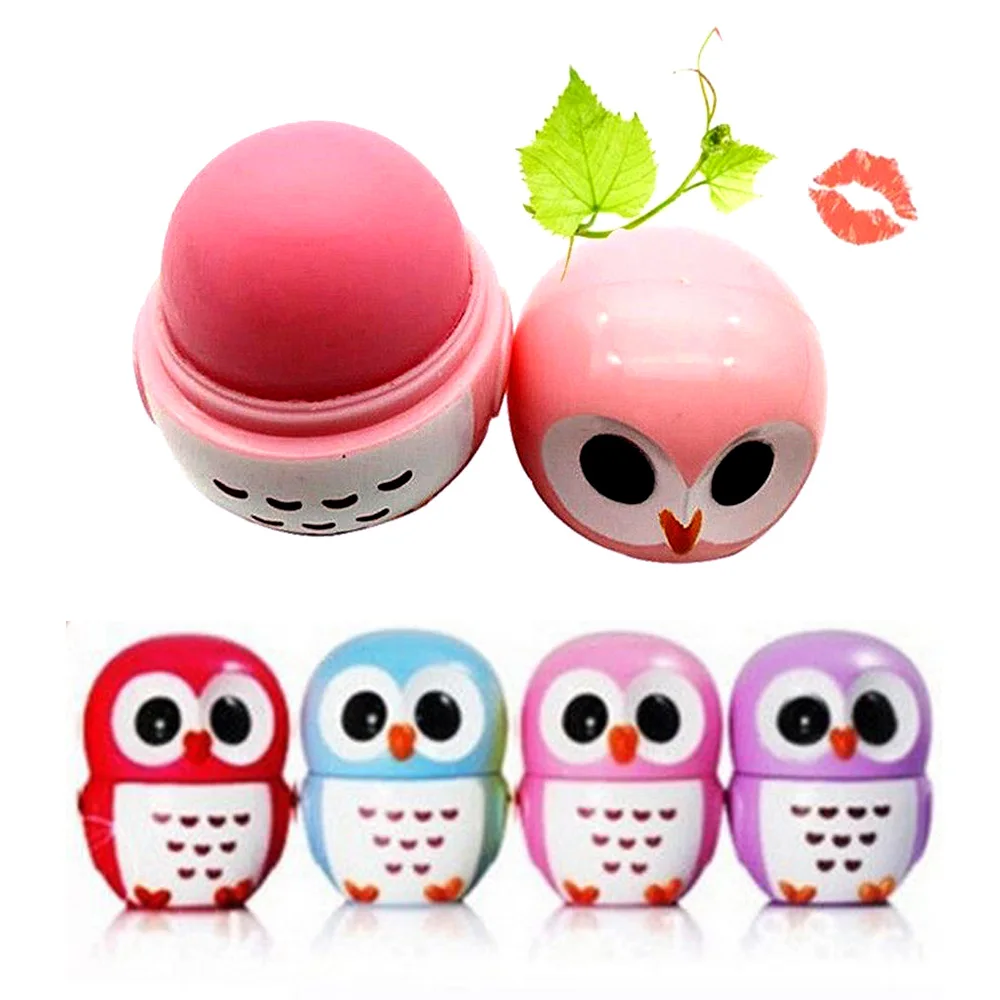 1PC-Makeup-Owl-Candy-Color-Moisturizing-Lip-Balm-Lipstick-Natural-Plant-Sphere-Lip-Gloss-Stick-Fruit