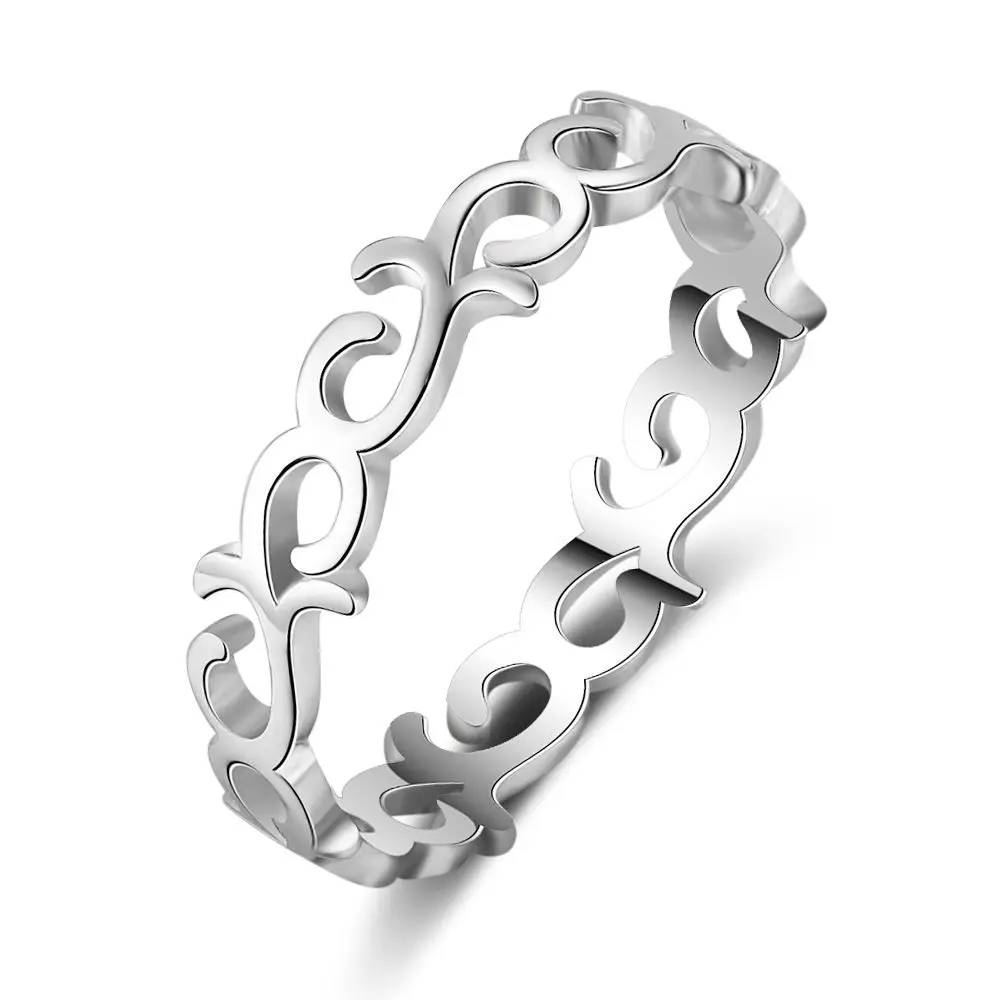 Fashion Promise 925 Sterling Silver Rings For Woman Classic Vine Flower Decoration Female Party Jewelry (Jewelora RI103509)