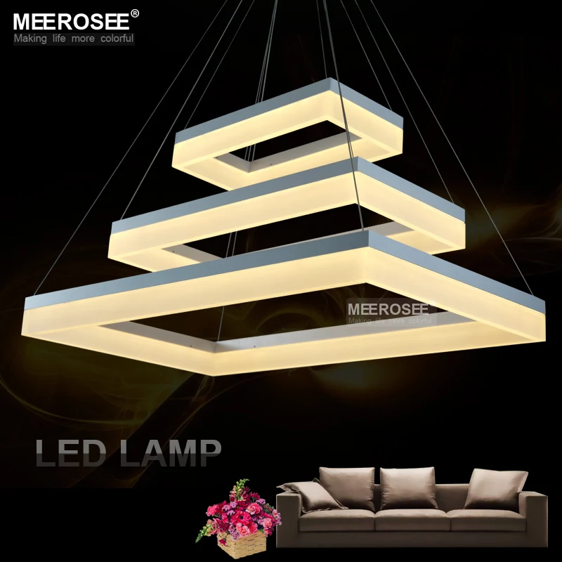 

Modern LED Pendant Lights Acrylic 3 Rectangles LED Suspension Light Lamp for Dinning Room led luster Pendelleuchte