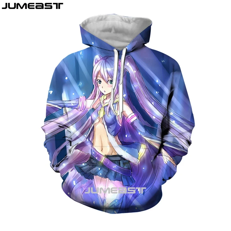 

Jumeast Brand Men/Women 3D Printed Sweatshirt Anime Vocaloid Hatsune Miku Long Sleeve Cap Hoody Sport Pullover Spring Hoodies
