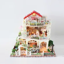 Милый дом DIY Миниатюрный Кукольный домик со всеми кукольный дом мебель игрушки для детей день Святого Валентина подарки Рождество Juguetes